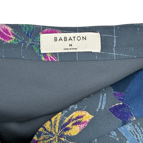 BABATON Aritzia Malik Off Shoulder Floral Blouse Sz Medium - Picture 5 of 8